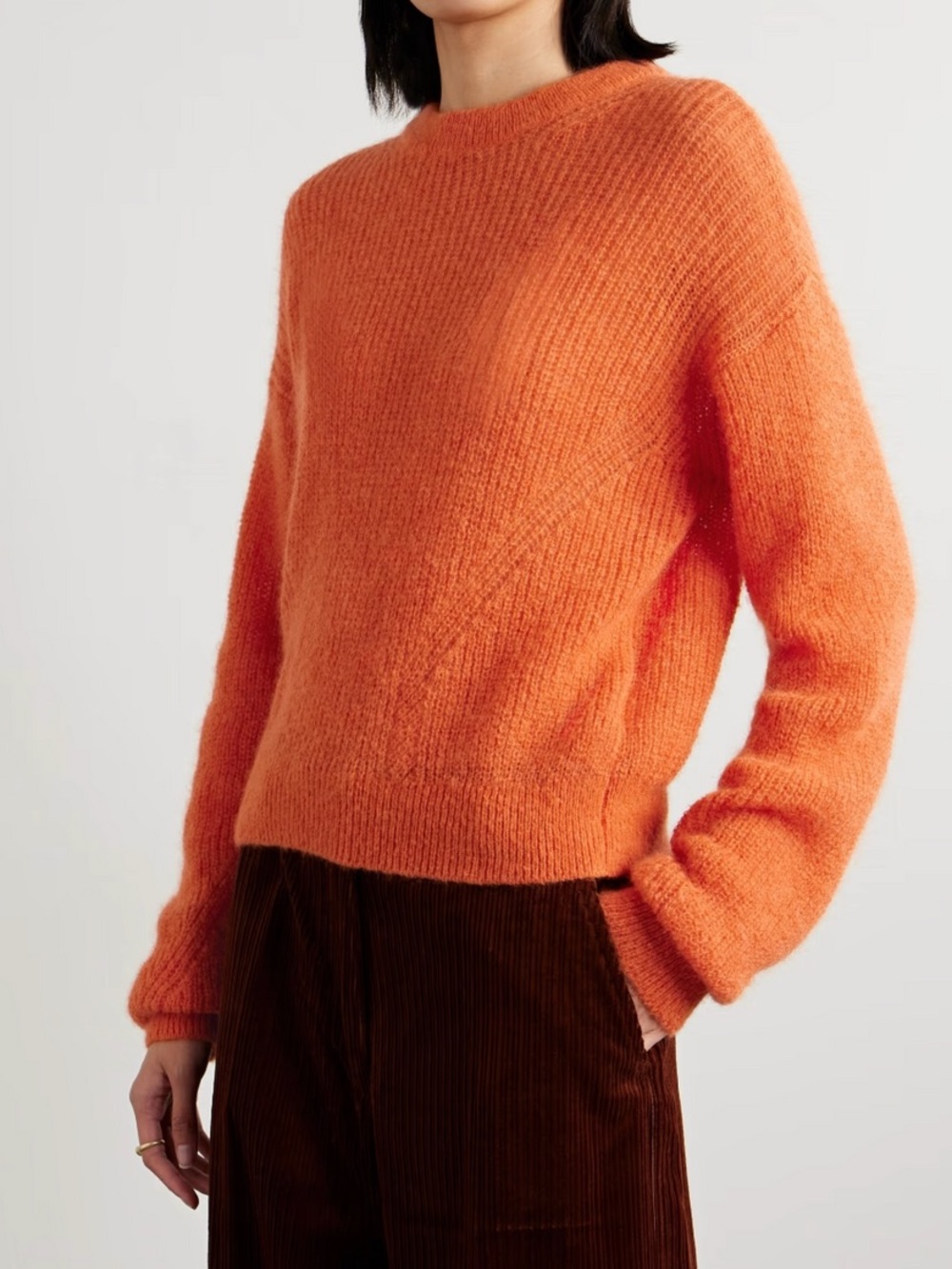 Veronica Beard Blue Melinda crew neck sweater alpaca super-kid mohair - Picture 6 of 7